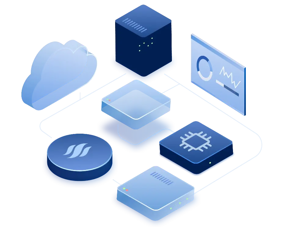 Diagrama de arquitectura de servicios en la nube y almacenamiento de datos